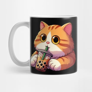 Tabby Cat Bubble Milk Tea Mug